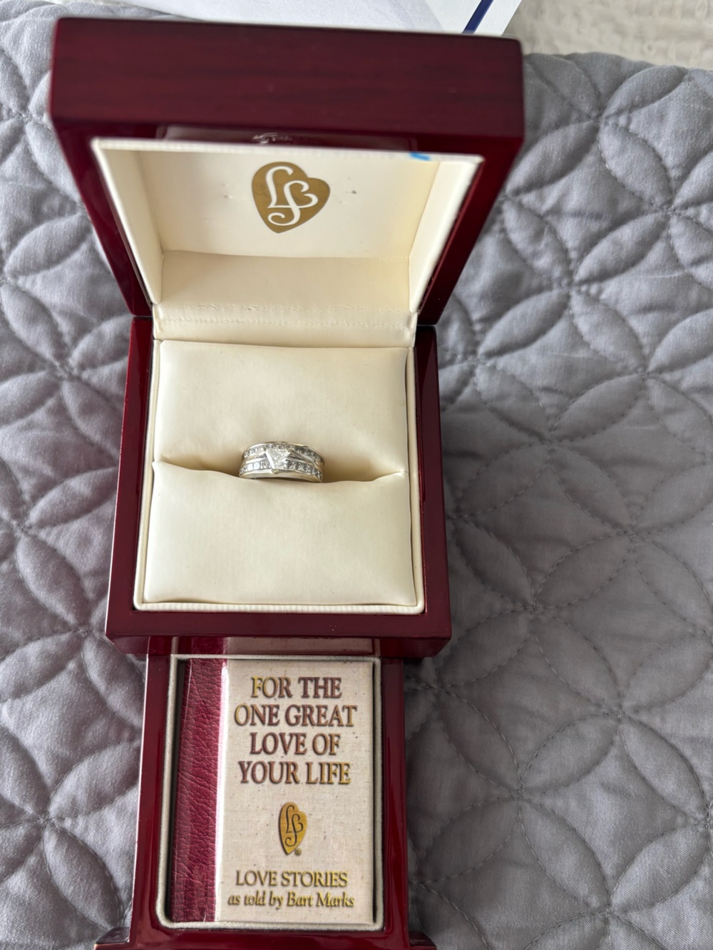 Trillion Cut Diamond with 14K white Gold Women’s wedding set
